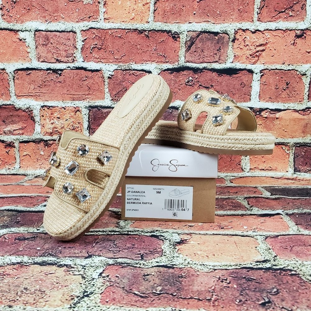 JESSICA SIMPSON ESPADRILLE PLATFORM SANDAL Sz 9